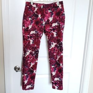 ASOS Purple & Pink Floral Ankle Pants Sz 6